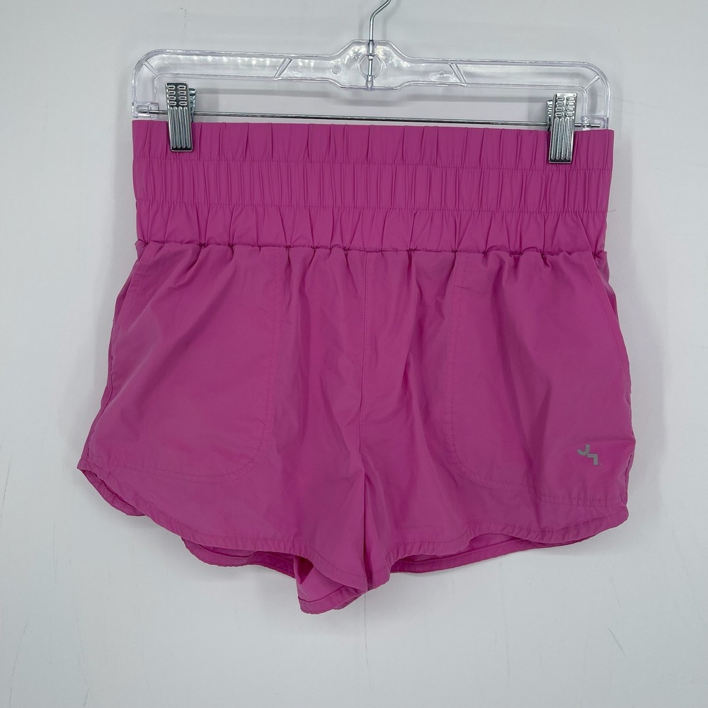 JoyLab Women's Pink High Waisted Smocked Athletic Workout Running Shorts Size S